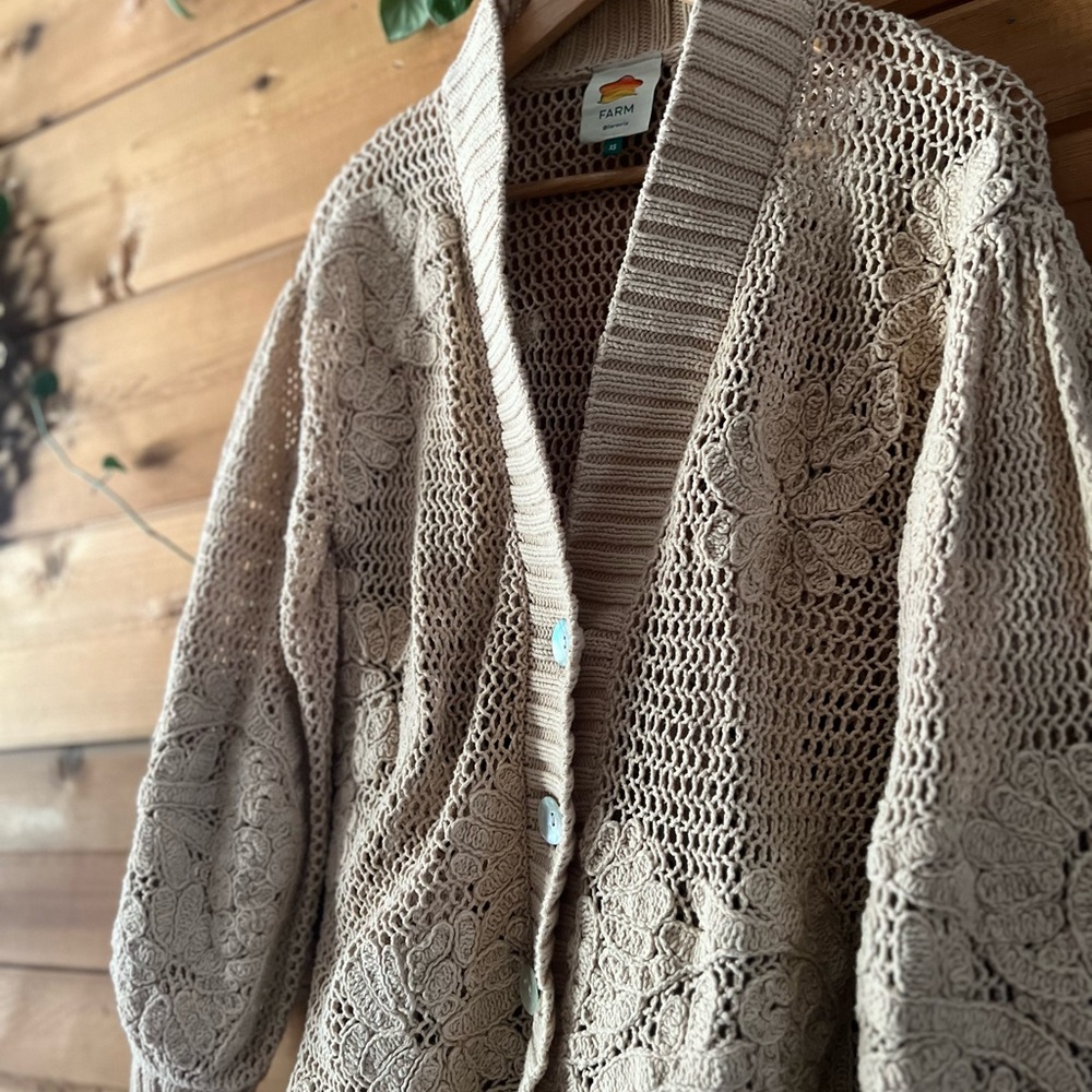FARM Rio Embroidered Cotton Cardigan - Picture 2 of 13